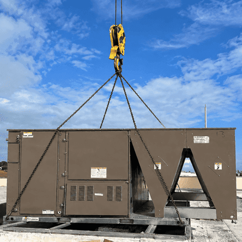 Precision Placement of a Packaged Rooftop HVAC Unit